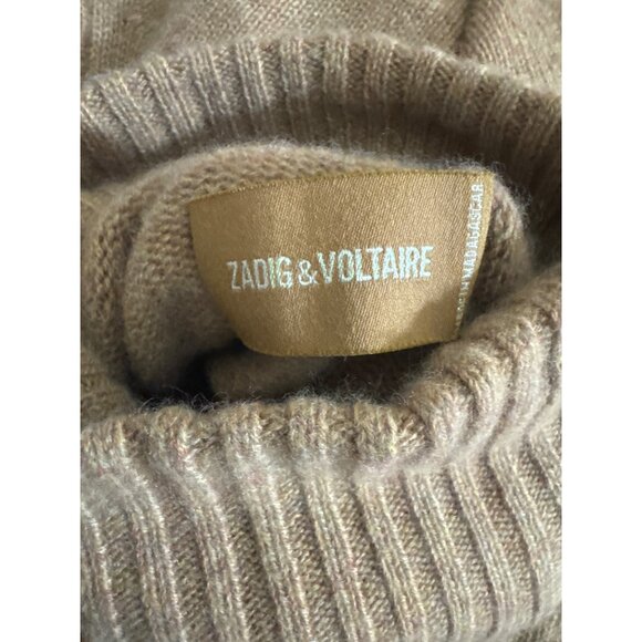 Zadig & Voltaire Biky Thumbhole Cuff Cashmere Turtleneck Sweater S - Picture 4 of 5